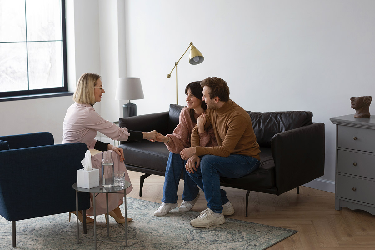 photo depicting a mental health counselors working with a client 
