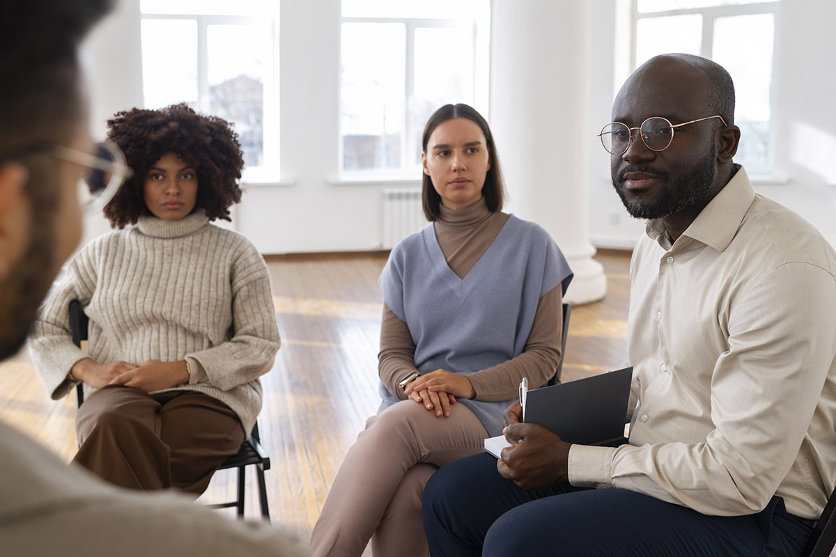 photo depicting a mental health counselors working with a client 